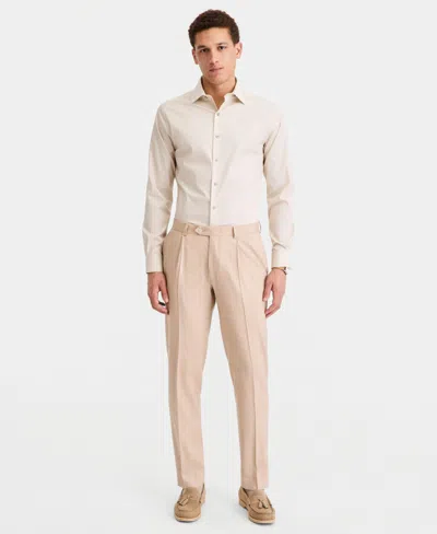 Michael Kors Men's Linen Blend Classic-fit Pant In Neutral
