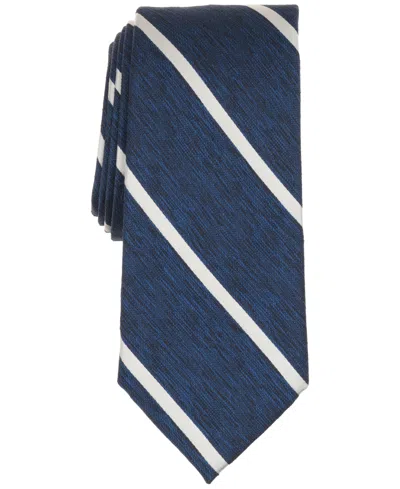 Michael Kors Men's Linen Stripe Tie In Blue