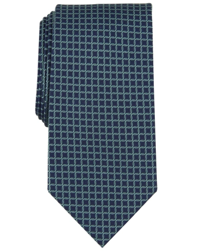 Michael Kors Men's Linked Check Tie In Green