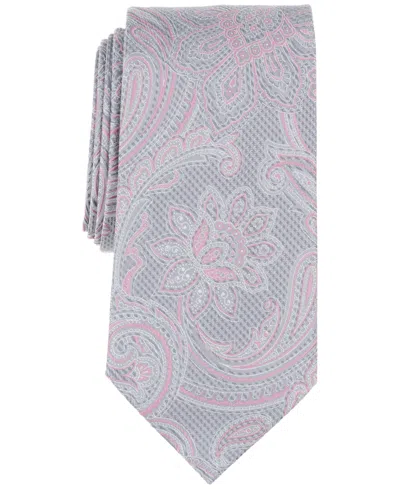 Michael Kors Men's Loggan Paisley Tie In Silver