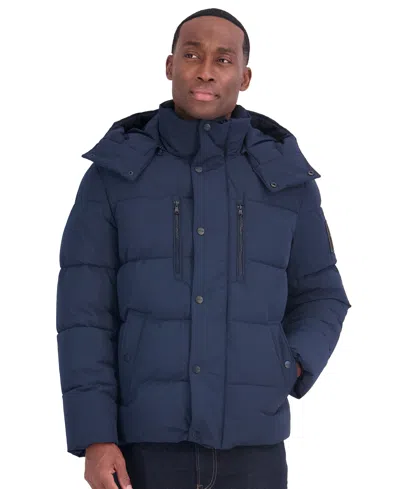 Michael Kors Men's Logo Parka Regular-fit Jacket In Blue