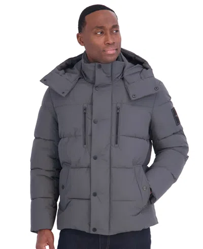 Michael Kors Men's Logo Parka Regular-fit Jacket In Gray