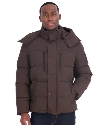 Michael Kors Men's Logo Parka Regular-fit Jacket In Brown