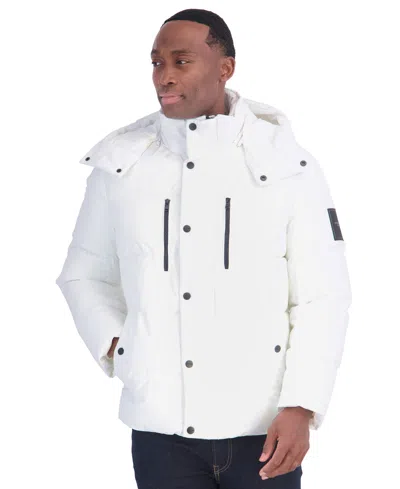 Michael Kors Men's Logo Parka Regular-fit Jacket In White