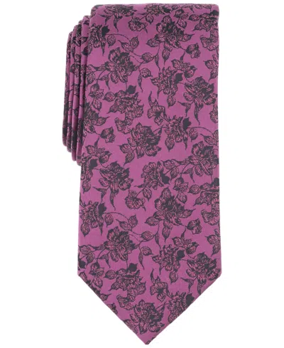 Michael Kors Men's Logue Floral Tie In Rose