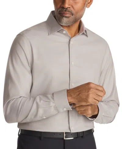 Michael Kors Men's Luxe Touch Stretch Long Sleeve Dress Shirt In Neutral