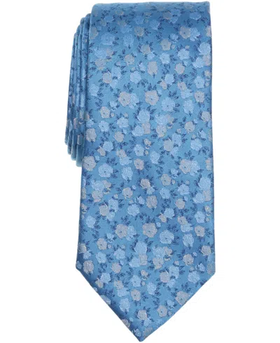 Michael Kors Men's Maderick Floral Print Tie In Blue