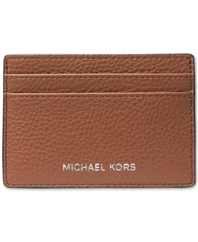 Michael Kors Men's Malone Leather Card Case In Luggage