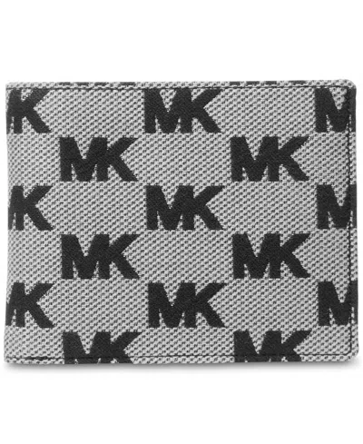 Michael Kors Men's Malone Slim Leather Mk Logo Wallet In Black