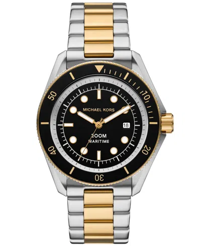 Michael Kors Men's Maritime Three-hand Two-tone Stainless Steel Watch 42mm