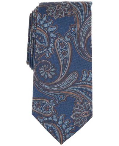 Michael Kors Men Mayer Paisley Tie In Chocolate