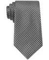 Michael Kors Men's  Neat Silk Tie In Charcoal