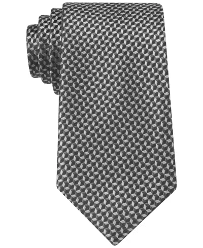 Michael Kors Men's  Neat Silk Tie In Charcoal