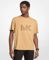 Michael Kors Printed Cotton T-shirt In Brown