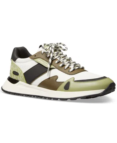 Michael Kors Men's Miles Trainer Logo Sneakers In Olive