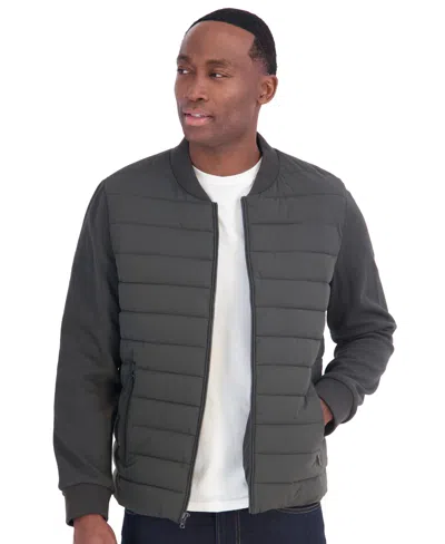 Michael Kors Men's Mixed Media Puffer Regular-fit Jacket In Green