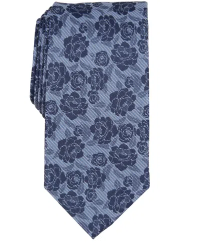Michael Kors Men's Moccasin Floral Tie In Blue