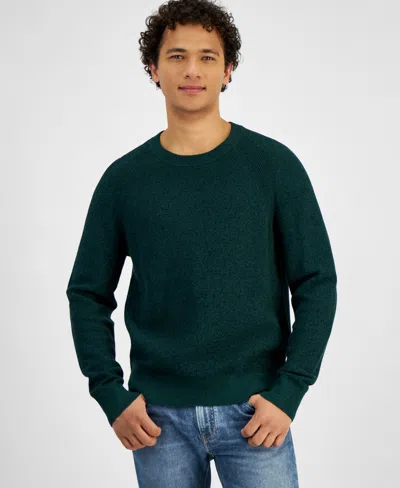 Michael Kors Men's Modern-fit Textured Mouline Sweater In Dark Emerald
