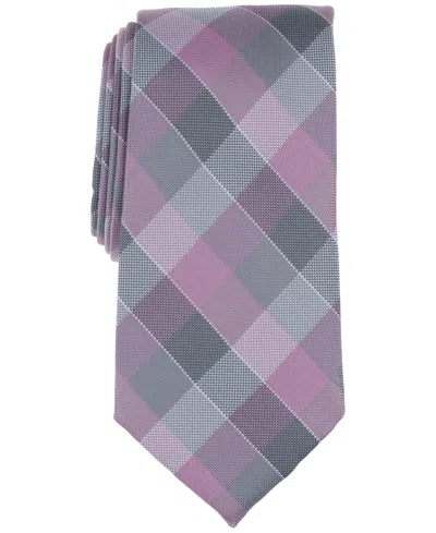 Michael Kors Men's Monton Plaid Tie In Grey