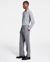 Michael Kors Men's Pleated Solid Classic Fit Pants In Gray