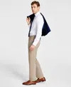 Michael Kors Men's Pleated Solid Classic Fit Pants In Tan