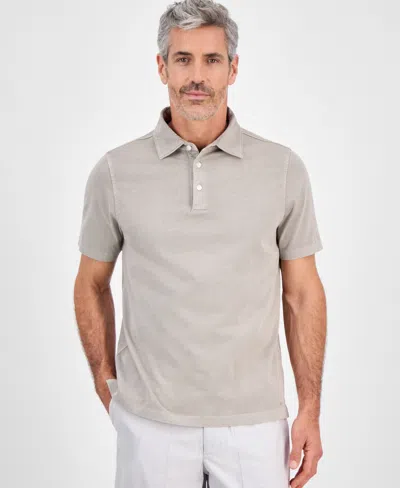 Michael Kors Men's Premium Garment-dyed Polo Shirt In Gray