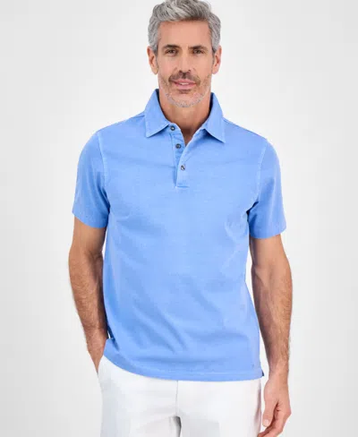 Michael Kors Men's Premium Garment-dyed Polo Shirt In Blue