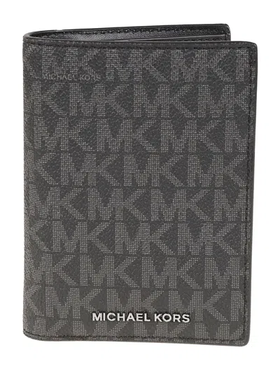 Michael Kors Men's Pvc Wallet With Card Slots In Black