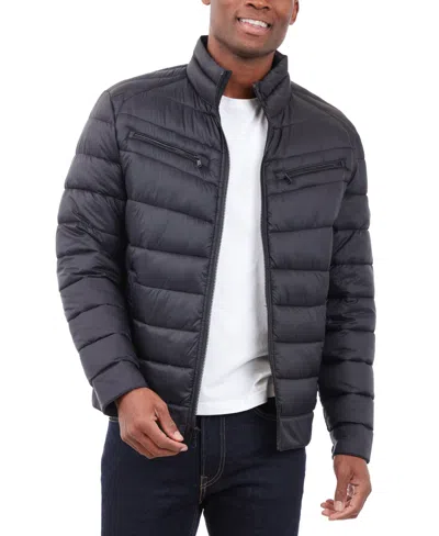 Michael Kors Men's Quilted Full-zip Puffer Jacket In Black