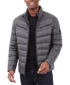 Michael Kors Men's Quilted Full-zip Puffer Jacket In Charcoal