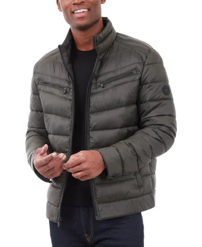 Michael Kors Men's Quilted Full-zip Puffer Jacket In Olive