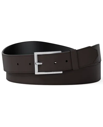 Michael Kors Men's Rectangular Dress Belt In Chocolate