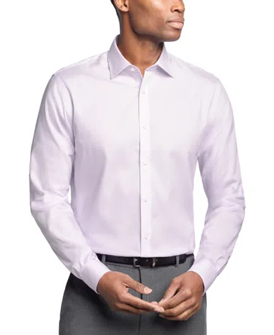 Michael Kors Men's Regular Fit Airsoft Stretch Ultra Wrinkle Free Dress Shirt In Lilac