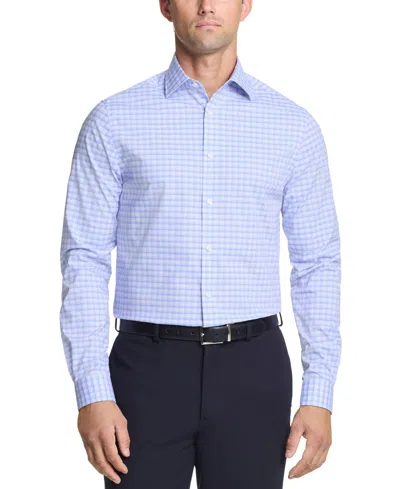 Michael Kors Men's Regular Fit Airsoft Stretch Ultra Wrinkle Free Dress Shirt In Light Blue