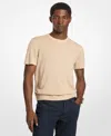 Michael Kors Merino Wool Crewneck Tee In Neutral