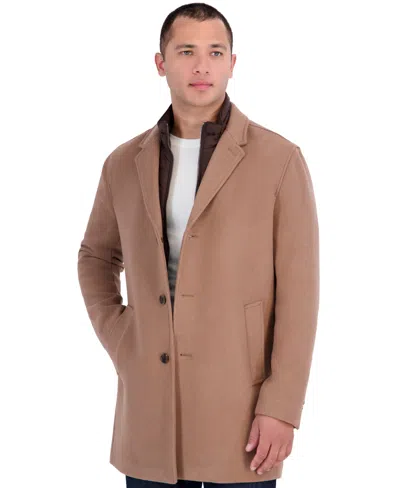 Michael Kors Men's Regular-fit Wool-blend Twill Car Coat In Neutral