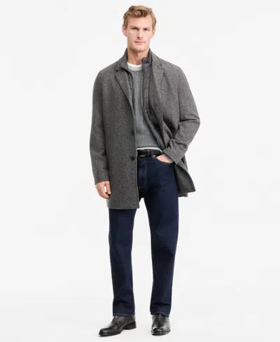 Michael Kors Men's Regular-fit Wool-blend Twill Car Coat In Gray