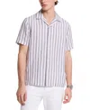 Michael Kors Linen And Cotton Blend Striped Shirt