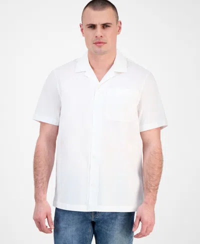Michael Kors Men's Relaxed-fit Solid Shirt In White