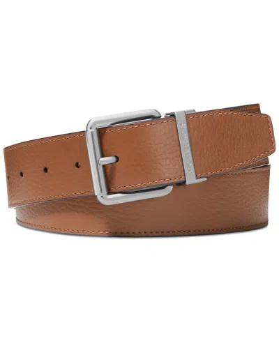 Michael Kors Men's Reversible Casual Jeans Belt In Luggage,black