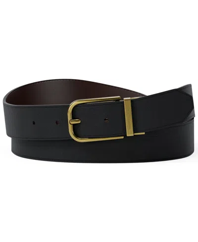 Michael Kors Men's Reversible D-buckle Dress Belt In Black