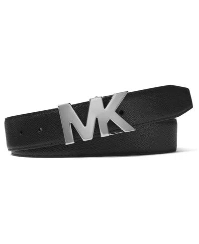 Michael Kors Men's Reversible Leather Belt In Black
