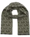 Michael Kors Men's Reversible Mk Logo Scarf In Ash Melang