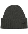 Michael Kors Men's Ribbed Cuff Hat In Charcoal