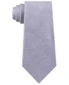 Michael Kors Men's Rich Texture Paisley Silk Tie In Gray