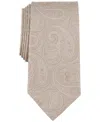 Michael Kors Men's Rich Texture Paisley Tie In Taupe