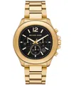 Michael Kors Men's Sage Chronograph Gold-tone Stainless Steel Watch 42mm In Gold-tone