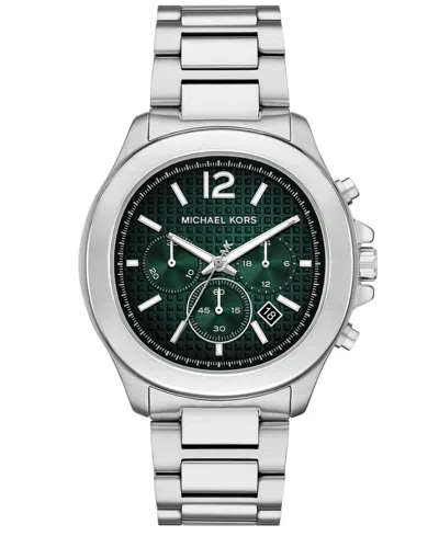 Michael Kors Men's Sage Chronograph Silver-tone Stainless Steel Watch 42mm