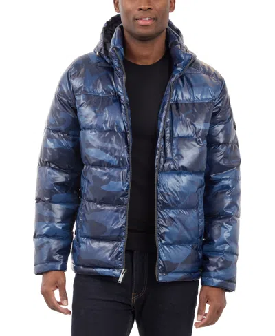 Michael Kors Men's Shine Puffer Jacket In Navy Camo
