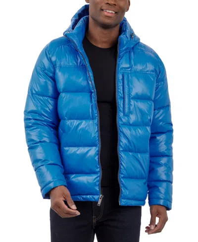 Michael Kors Men's Shine Puffer Jacket In True Blue